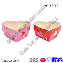 Cerámica en forma de corazón Candy Bowl Set Promoción